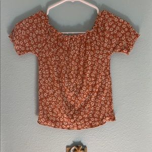 Floral off the shoulder top